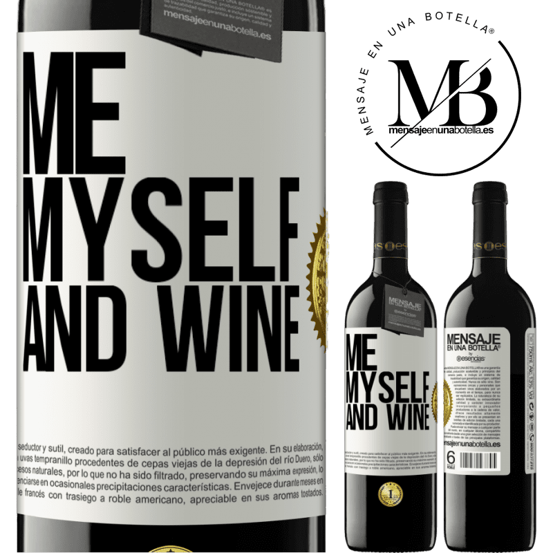 39,95 € Spedizione Gratuita | Vino rosso Edizione RED MBE Riserva Me, myself and wine Etichetta Bianca. Etichetta personalizzabile Riserva 12 Mesi Raccogliere 2014 Tempranillo