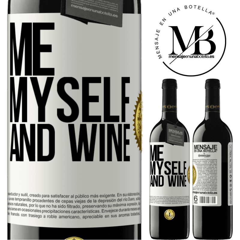 39,95 € Spedizione Gratuita | Vino rosso Edizione RED MBE Riserva Me, myself and wine Etichetta Bianca. Etichetta personalizzabile Riserva 12 Mesi Raccogliere 2016 Tempranillo