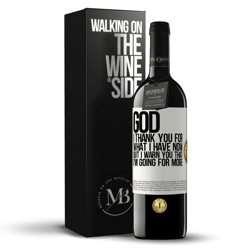 39,95 € Free Shipping | Red Wine RED Edition MBE Reserve God, I thank you for what I have now, but I warn you that I'm going for more White Label. Customizable label Reserve 12 Months Harvest 2014 Tempranillo