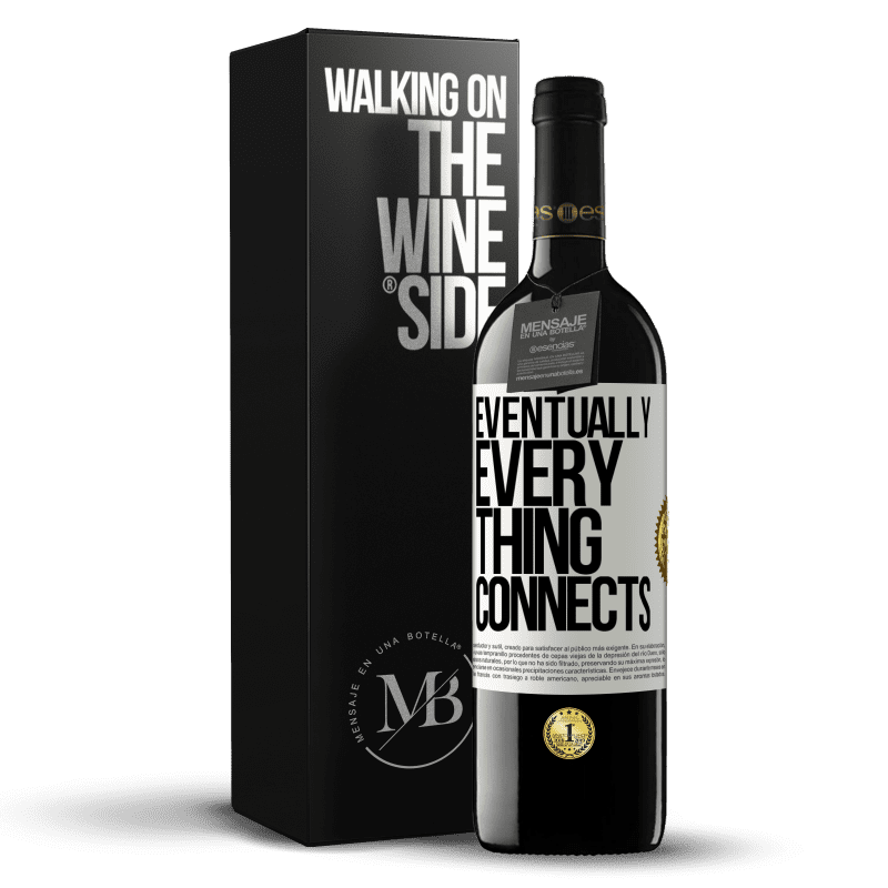 39,95 € Spedizione Gratuita | Vino rosso Edizione RED MBE Riserva Eventually, everything connects Etichetta Bianca. Etichetta personalizzabile Riserva 12 Mesi Raccogliere 2015 Tempranillo