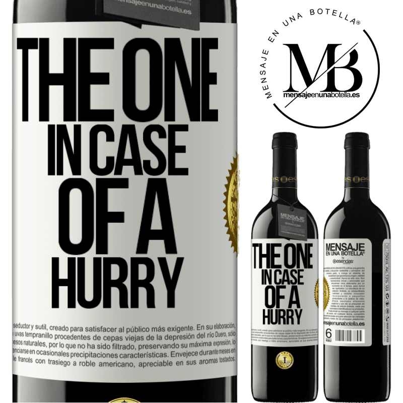 24,95 € Free Shipping | Red Wine RED Edition Crianza 6 Months The one in case of a hurry White Label. Customizable label Aging in oak barrels 6 Months Harvest 2019 Tempranillo