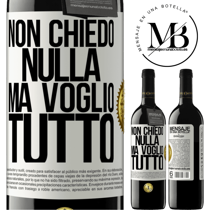 39,95 € Spedizione Gratuita | Vino rosso Edizione RED MBE Riserva Non chiedo nulla, ma voglio tutto Etichetta Bianca. Etichetta personalizzabile Riserva 12 Mesi Raccogliere 2015 Tempranillo