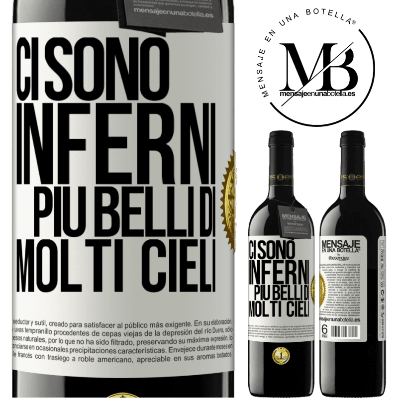 39,95 € Spedizione Gratuita | Vino rosso Edizione RED MBE Riserva Ci sono inferni più belli di molti cieli Etichetta Bianca. Etichetta personalizzabile Riserva 12 Mesi Raccogliere 2014 Tempranillo