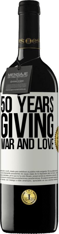 39,95 € 送料無料 | 赤ワイン REDエディション MBE 予約する 戦争と愛を与える50年 ホワイトラベル. カスタマイズ可能なラベル 予約する 12 月 収穫 2016 Tempranillo