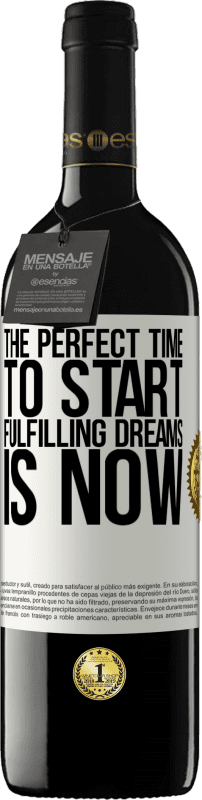 39,95 € Free Shipping | Red Wine RED Edition MBE Reserve The perfect time to start fulfilling dreams is now White Label. Customizable label Reserve 12 Months Harvest 2016 Tempranillo