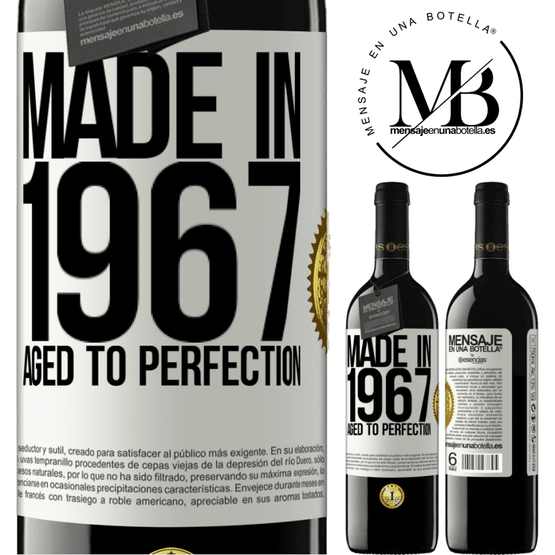 39,95 € Free Shipping | Red Wine RED Edition MBE Reserve Made in 1967. Aged to perfection White Label. Customizable label Reserve 12 Months Harvest 2015 Tempranillo