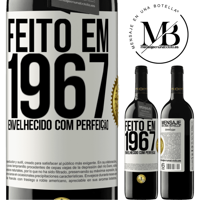 39,95 € Envio grátis | Vinho tinto Edição RED MBE Reserva Feito em 1967. Envelhecido com perfeição Etiqueta Branca. Etiqueta personalizável Reserva 12 Meses Colheita 2015 Tempranillo