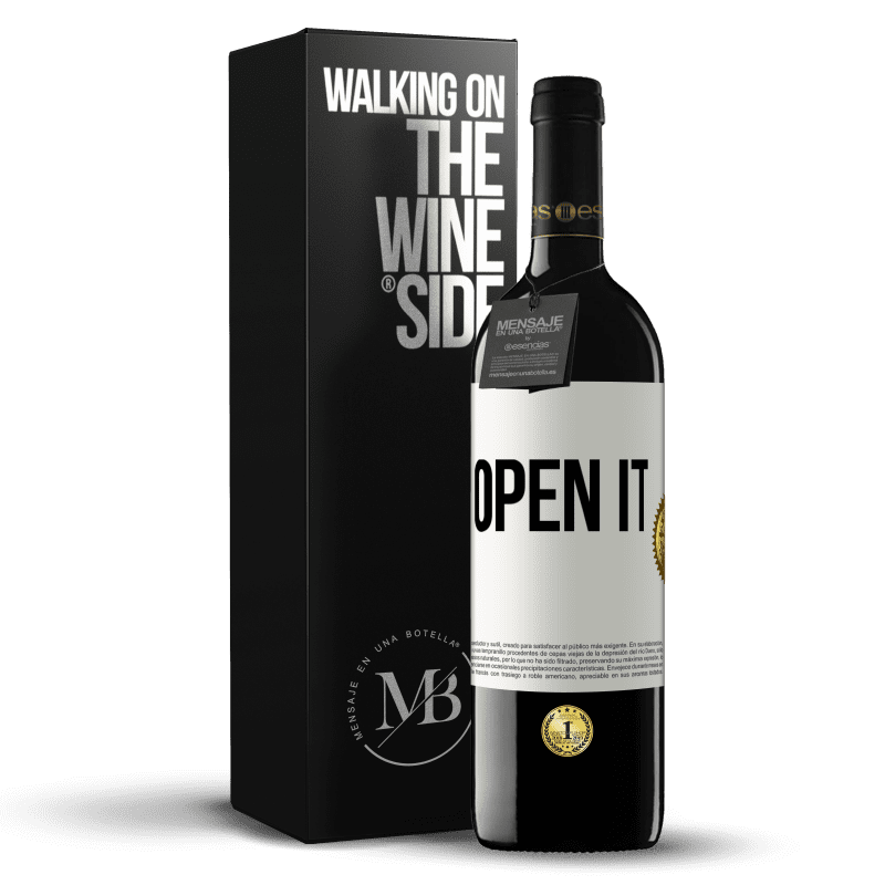 39,95 € Free Shipping | Red Wine RED Edition MBE Reserve Open it White Label. Customizable label Reserve 12 Months Harvest 2014 Tempranillo