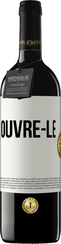 39,95 € | Vin rouge Édition RED MBE Réserve Ouvre-le Étiquette Blanche. Étiquette personnalisable Réserve 12 Mois Récolte 2014 Tempranillo
