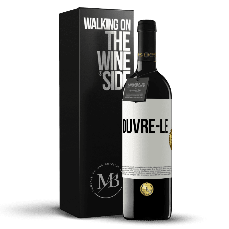 39,95 € Envoi gratuit | Vin rouge Édition RED MBE Réserve Ouvre-le Étiquette Blanche. Étiquette personnalisable Réserve 12 Mois Récolte 2014 Tempranillo