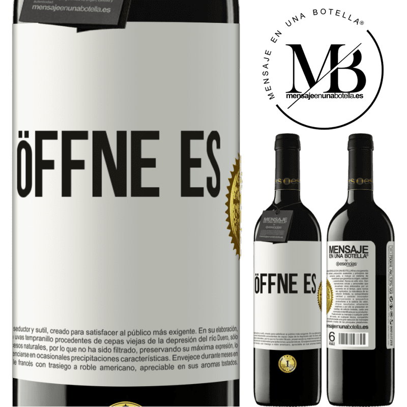 39,95 € Kostenloser Versand | Rotwein RED Ausgabe MBE Reserve Öffne es Weißes Etikett. Anpassbares Etikett Reserve 12 Monate Ernte 2015 Tempranillo