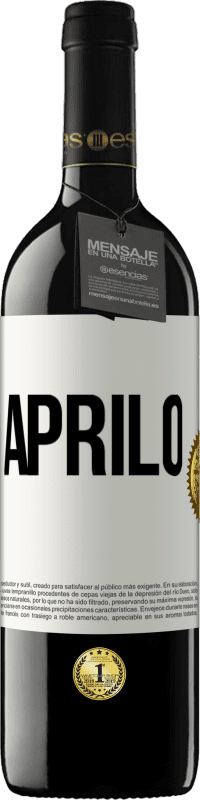 39,95 € | Vino rosso Edizione RED MBE Riserva Aprilo Etichetta Bianca. Etichetta personalizzabile Riserva 12 Mesi Raccogliere 2014 Tempranillo