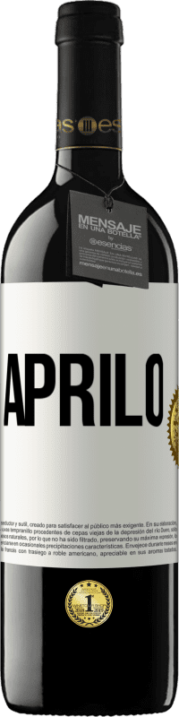 39,95 € Spedizione Gratuita | Vino rosso Edizione RED MBE Riserva Aprilo Etichetta Bianca. Etichetta personalizzabile Riserva 12 Mesi Raccogliere 2016 Tempranillo