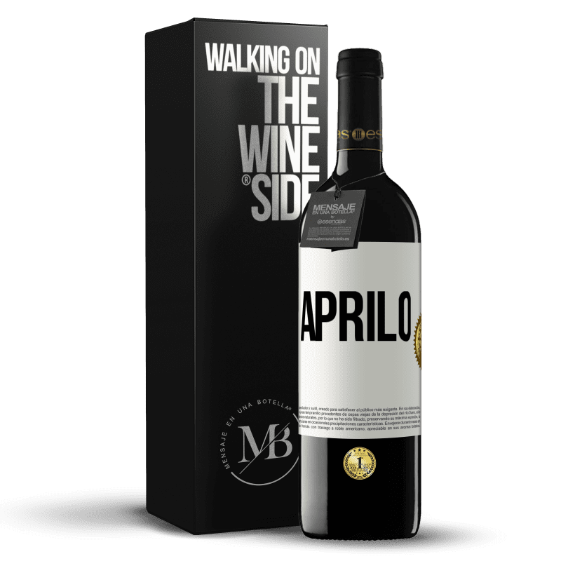 39,95 € Spedizione Gratuita | Vino rosso Edizione RED MBE Riserva Aprilo Etichetta Bianca. Etichetta personalizzabile Riserva 12 Mesi Raccogliere 2015 Tempranillo