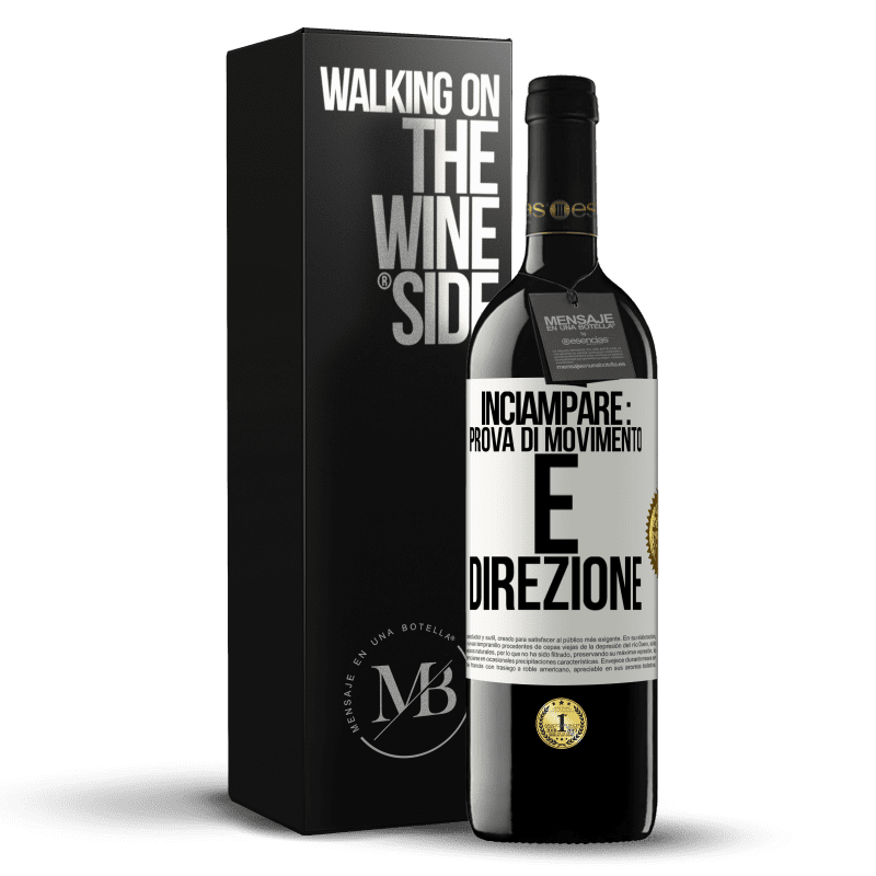 39,95 € Spedizione Gratuita | Vino rosso Edizione RED MBE Riserva Inciampare: prova di movimento e direzione Etichetta Bianca. Etichetta personalizzabile Riserva 12 Mesi Raccogliere 2014 Tempranillo