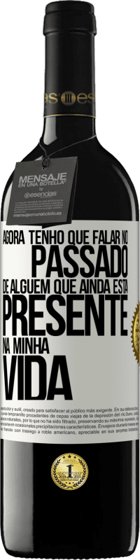 39,95 € Envio grátis | Vinho tinto Edição RED MBE Reserva Agora tenho que falar no passado de alguém que ainda está presente na minha vida Etiqueta Branca. Etiqueta personalizável Reserva 12 Meses Colheita 2014 Tempranillo