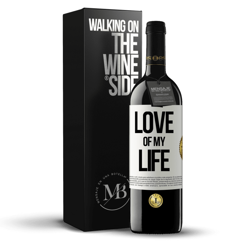 39,95 € Free Shipping | Red Wine RED Edition MBE Reserve Love of my life White Label. Customizable label Reserve 12 Months Harvest 2014 Tempranillo