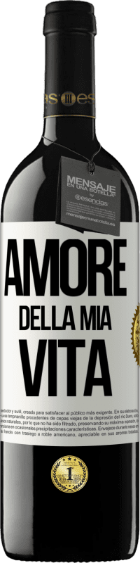 39,95 € Spedizione Gratuita | Vino rosso Edizione RED MBE Riserva Amore della mia vita Etichetta Bianca. Etichetta personalizzabile Riserva 12 Mesi Raccogliere 2015 Tempranillo