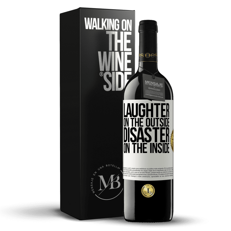 39,95 € Free Shipping | Red Wine RED Edition MBE Reserve Laughter on the outside, disaster on the inside White Label. Customizable label Reserve 12 Months Harvest 2015 Tempranillo