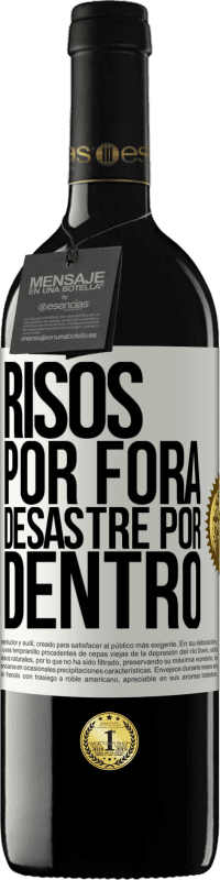 Envio grátis | Vinho tinto Edição RED MBE Reserva Risos por fora, desastre por dentro Etiqueta Branca. Etiqueta personalizável Reserva 12 Meses Colheita 2014 Tempranillo