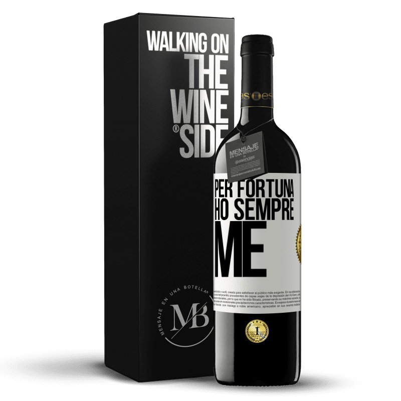 39,95 € Spedizione Gratuita | Vino rosso Edizione RED MBE Riserva Per fortuna ho sempre me Etichetta Bianca. Etichetta personalizzabile Riserva 12 Mesi Raccogliere 2014 Tempranillo