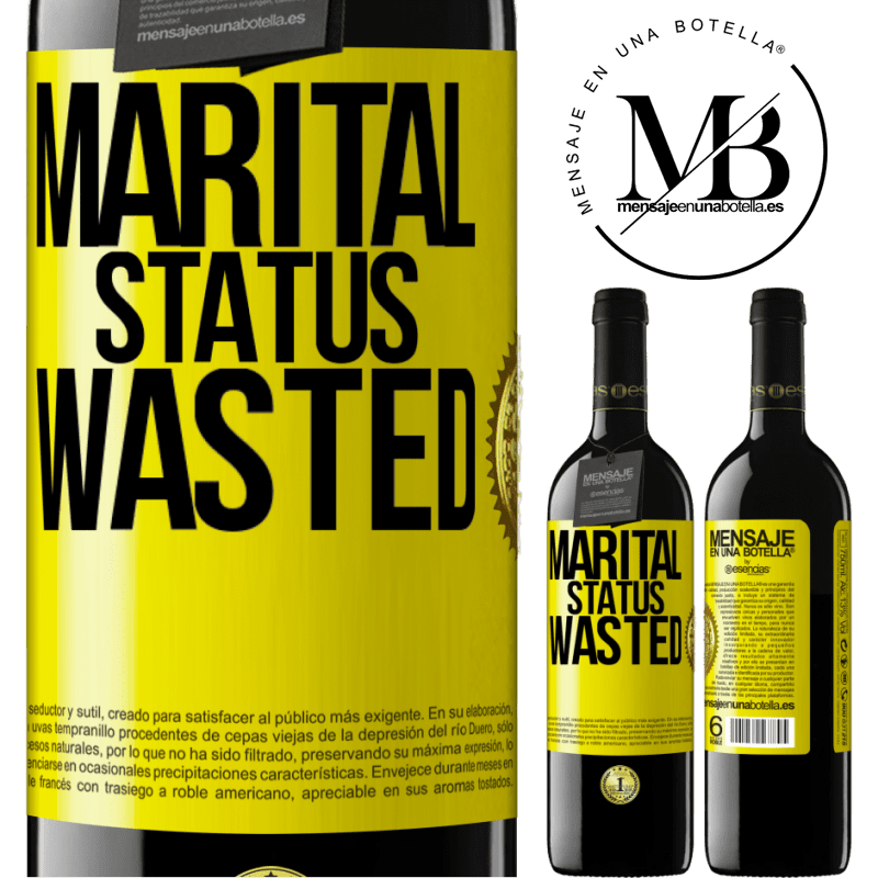 24,95 € Free Shipping | Red Wine RED Edition Crianza 6 Months Marital status: wasted Yellow Label. Customizable label Aging in oak barrels 6 Months Harvest 2019 Tempranillo