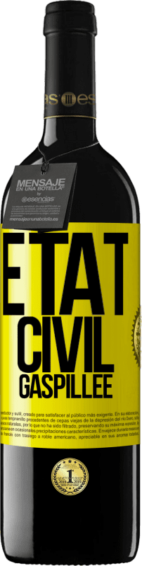 39,95 € | Vin rouge Édition RED MBE Réserve État civil: gaspillée Étiquette Jaune. Étiquette personnalisable Réserve 12 Mois Récolte 2016 Tempranillo