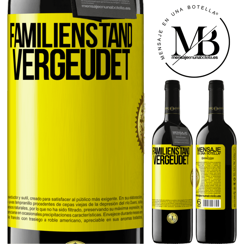 39,95 € Kostenloser Versand | Rotwein RED Ausgabe MBE Reserve Familienstand: vergeudet Gelbes Etikett. Anpassbares Etikett Reserve 12 Monate Ernte 2014 Tempranillo