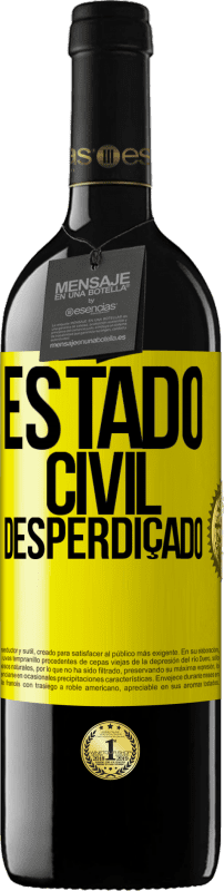 39,95 € | Vinho tinto Edição RED MBE Reserva Estado civil: desperdiçado Etiqueta Amarela. Etiqueta personalizável Reserva 12 Meses Colheita 2016 Tempranillo