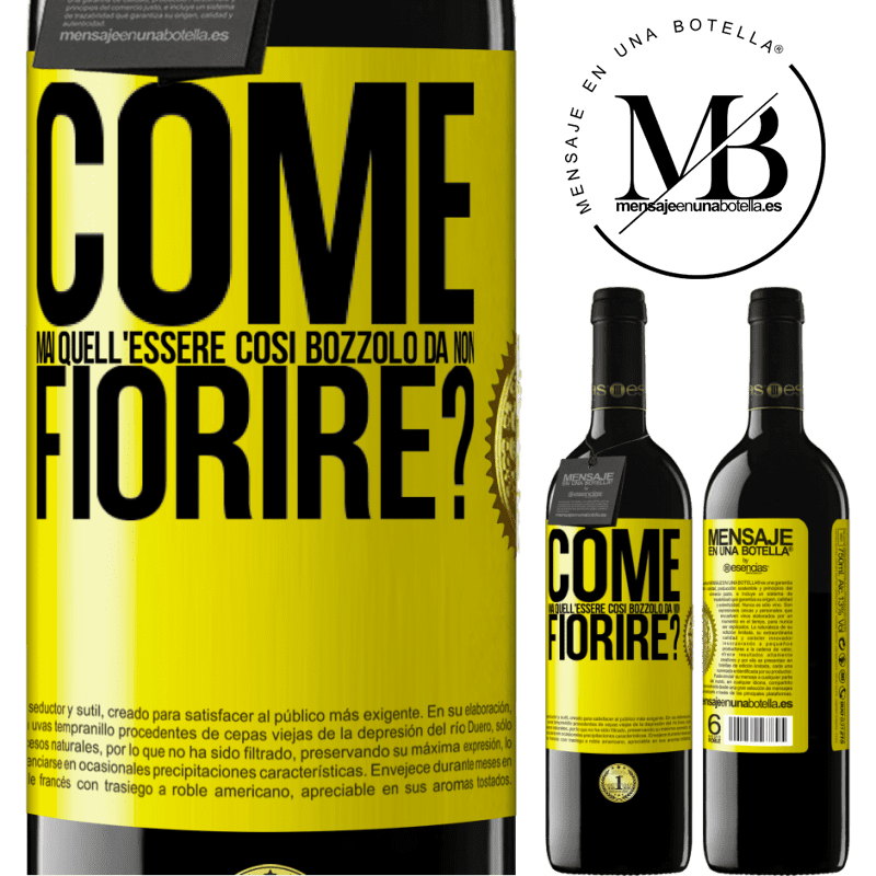 39,95 € Spedizione Gratuita | Vino rosso Edizione RED MBE Riserva come mai quell'essere così bozzolo da non fiorire? Etichetta Gialla. Etichetta personalizzabile Riserva 12 Mesi Raccogliere 2015 Tempranillo