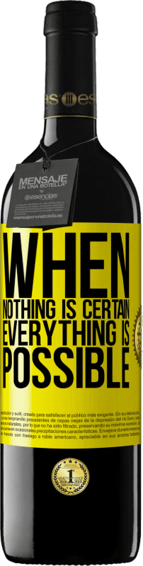 «When nothing is certain, everything is possible» RED Edition MBE Reserve