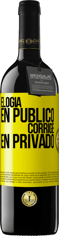 «Elogia en público, corrige en privado» Edición RED MBE Reserva