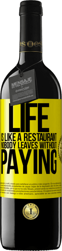 «Life is like a restaurant, nobody leaves without paying» RED Edition MBE Reserve