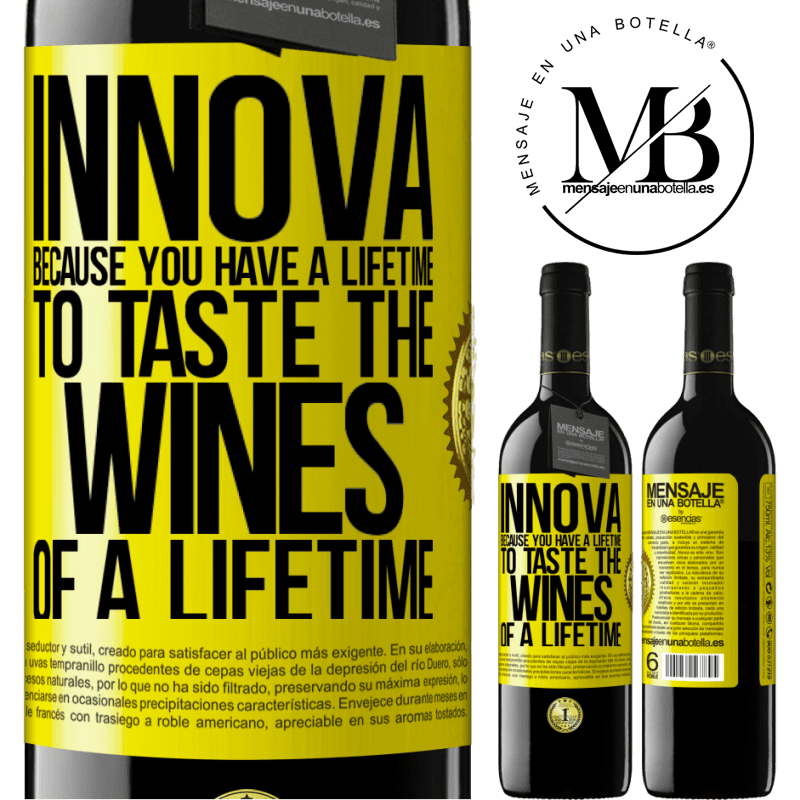 39,95 € Free Shipping | Red Wine RED Edition MBE Reserve Innova, because you have a lifetime to taste the wines of a lifetime Yellow Label. Customizable label Reserve 12 Months Harvest 2016 Tempranillo