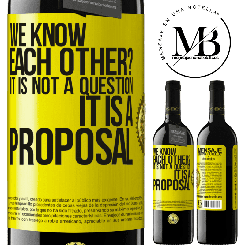 29,95 € Free Shipping | Red Wine RED Edition Crianza 6 Months We know each other? It is not a question, it is a proposal Yellow Label. Customizable label Aging in oak barrels 6 Months Harvest 2020 Tempranillo