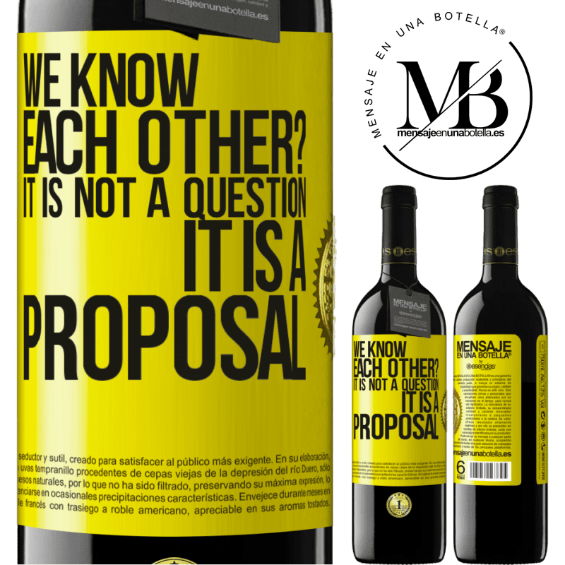 39,95 € Free Shipping | Red Wine RED Edition MBE Reserve We know each other? It is not a question, it is a proposal Yellow Label. Customizable label Reserve 12 Months Harvest 2014 Tempranillo