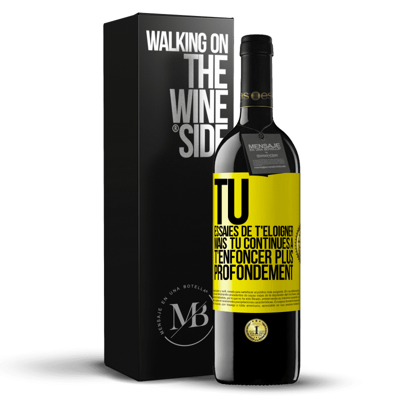 39,95 € Envoi gratuit | Vin rouge Édition RED MBE Réserve Tu essaies de t'éloigner mais tu continues à t'enfoncer plus profondément Étiquette Jaune. Étiquette personnalisable Réserve 12 Mois Récolte 2015 Tempranillo