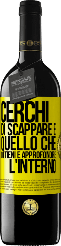 39,95 € Spedizione Gratuita | Vino rosso Edizione RED MBE Riserva Cerchi di scappare e quello che ottieni è approfondire l'interno Etichetta Gialla. Etichetta personalizzabile Riserva 12 Mesi Raccogliere 2016 Tempranillo