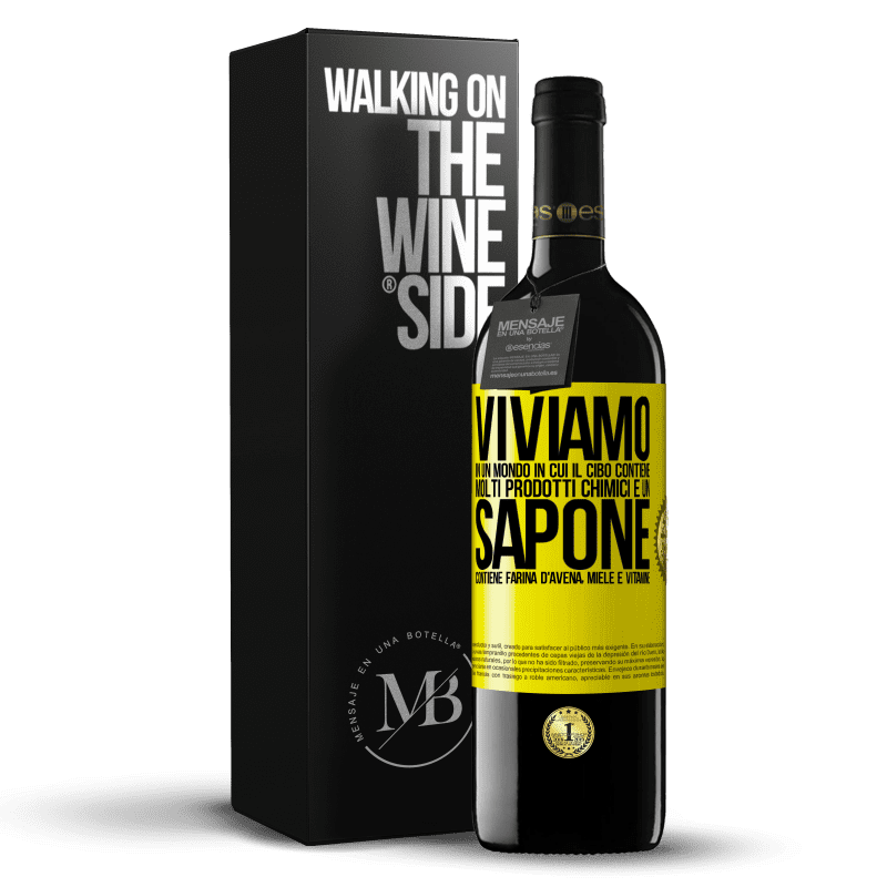 39,95 € Spedizione Gratuita | Vino rosso Edizione RED MBE Riserva Viviamo in un mondo in cui il cibo contiene molti prodotti chimici e un sapone contiene farina d'avena, miele e vitamine Etichetta Gialla. Etichetta personalizzabile Riserva 12 Mesi Raccogliere 2016 Tempranillo