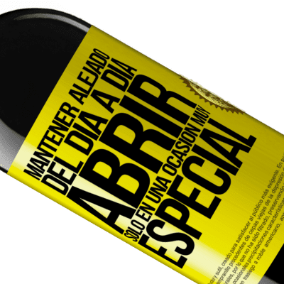 Expresiones Únicas y Personales. «Mantener alejado del día a día. Abrir sólo en una ocasión muy especial» Edición RED MBE Reserva