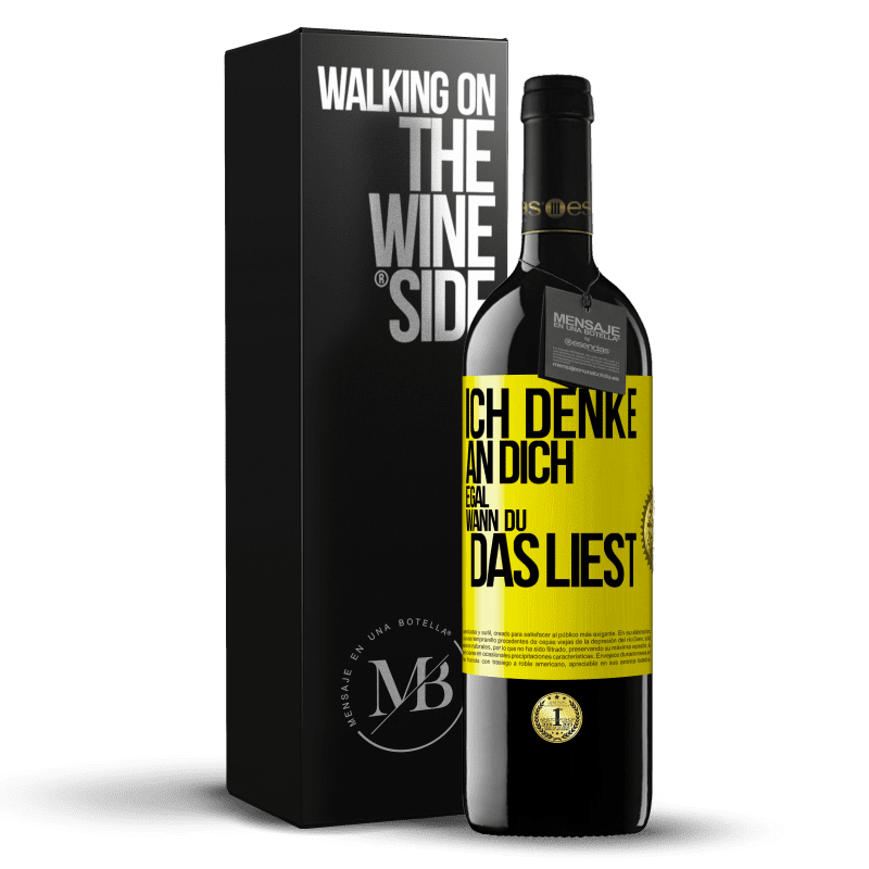 39,95 € Kostenloser Versand | Rotwein RED Ausgabe MBE Reserve Ich denke an dich. Egal, wann du das liest Gelbes Etikett. Anpassbares Etikett Reserve 12 Monate Ernte 2015 Tempranillo