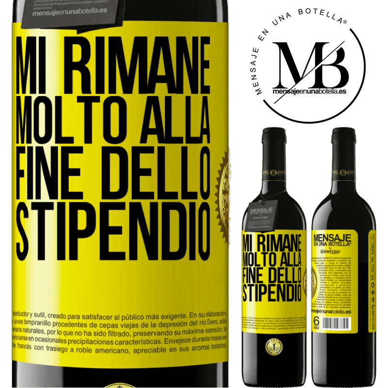 39,95 € Spedizione Gratuita | Vino rosso Edizione RED MBE Riserva Mi rimane molto alla fine dello stipendio Etichetta Gialla. Etichetta personalizzabile Riserva 12 Mesi Raccogliere 2015 Tempranillo