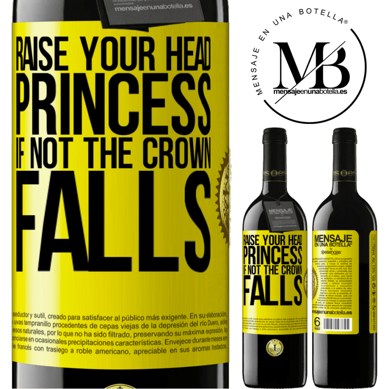 24,95 € Free Shipping | Red Wine RED Edition Crianza 6 Months Raise your head, princess. If not the crown falls Yellow Label. Customizable label Aging in oak barrels 6 Months Harvest 2019 Tempranillo