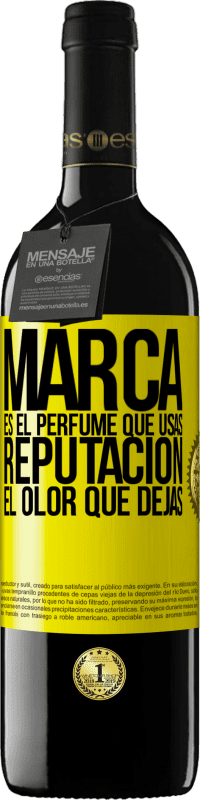 39,95 € | Vino Tinto Edición RED MBE Reserva Marca es el perfume que usas. Reputación, el olor que dejas Etiqueta Amarilla. Etiqueta personalizable Reserva 12 Meses Cosecha 2014 Tempranillo