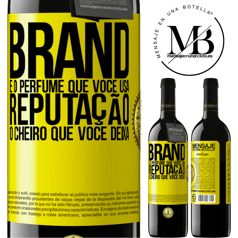 39,95 € Envio grátis | Vinho tinto Edição RED MBE Reserva Brand é o perfume que você usa. Reputação, o cheiro que você deixa Etiqueta Amarela. Etiqueta personalizável Reserva 12 Meses Colheita 2015 Tempranillo