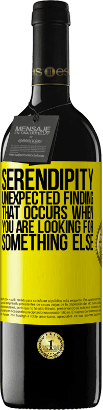 39,95 € Free Shipping | Red Wine RED Edition MBE Reserve Serendipity Unexpected finding that occurs when you are looking for something else Yellow Label. Customizable label Reserve 12 Months Harvest 2016 Tempranillo