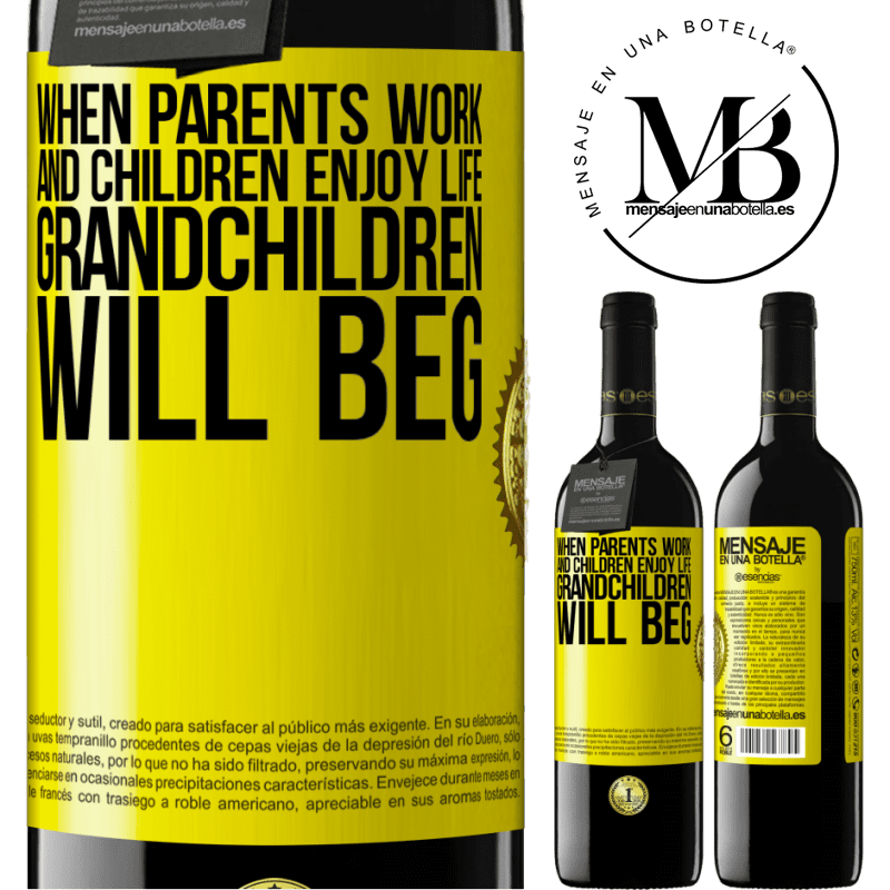 24,95 € Free Shipping | Red Wine RED Edition Crianza 6 Months When parents work and children enjoy life, grandchildren will beg Yellow Label. Customizable label Aging in oak barrels 6 Months Harvest 2019 Tempranillo
