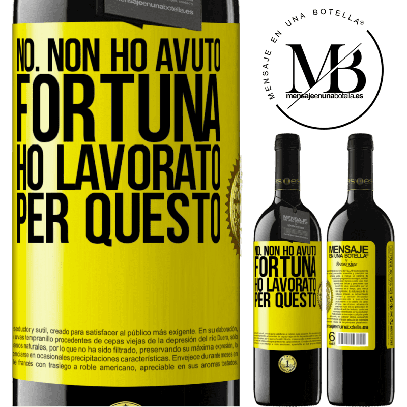 39,95 € Spedizione Gratuita | Vino rosso Edizione RED MBE Riserva No. Non ho avuto fortuna, ho lavorato per questo Etichetta Gialla. Etichetta personalizzabile Riserva 12 Mesi Raccogliere 2015 Tempranillo
