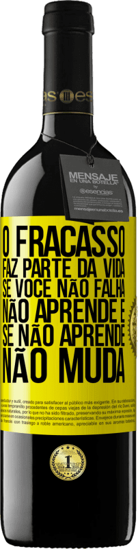 «O fracasso faz parte da vida. Se você não falha, não aprende e, se não aprende, não muda» Edição RED MBE Reserva