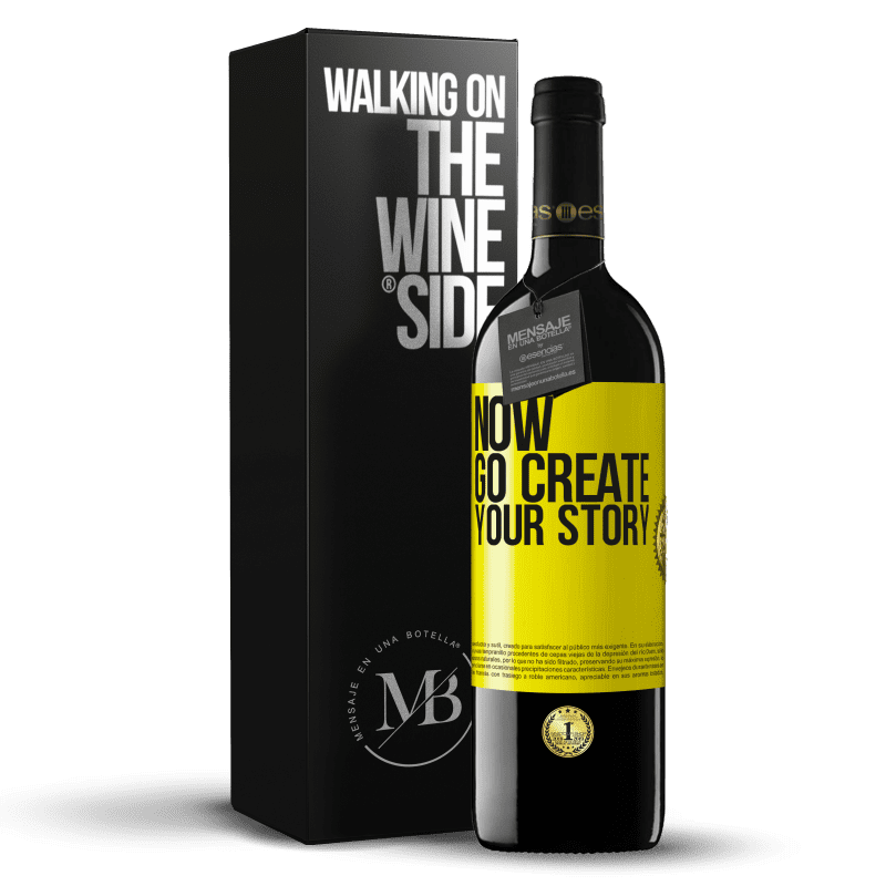 39,95 € Kostenloser Versand | Rotwein RED Ausgabe MBE Reserve Now, go create your story Gelbes Etikett. Anpassbares Etikett Reserve 12 Monate Ernte 2016 Tempranillo